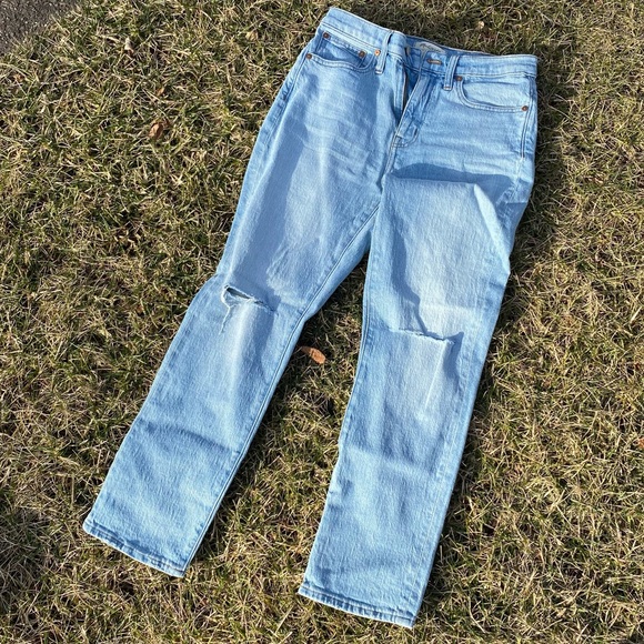NWT Madewell High Rise Slim Crop Boyjean Dumas Ripped Wash sz 26 - Picture 6 of 10